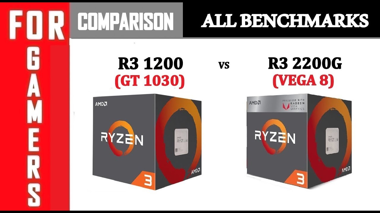 1080p & 720p Testing | R3 2200G vs R3 1200 | Comparison |