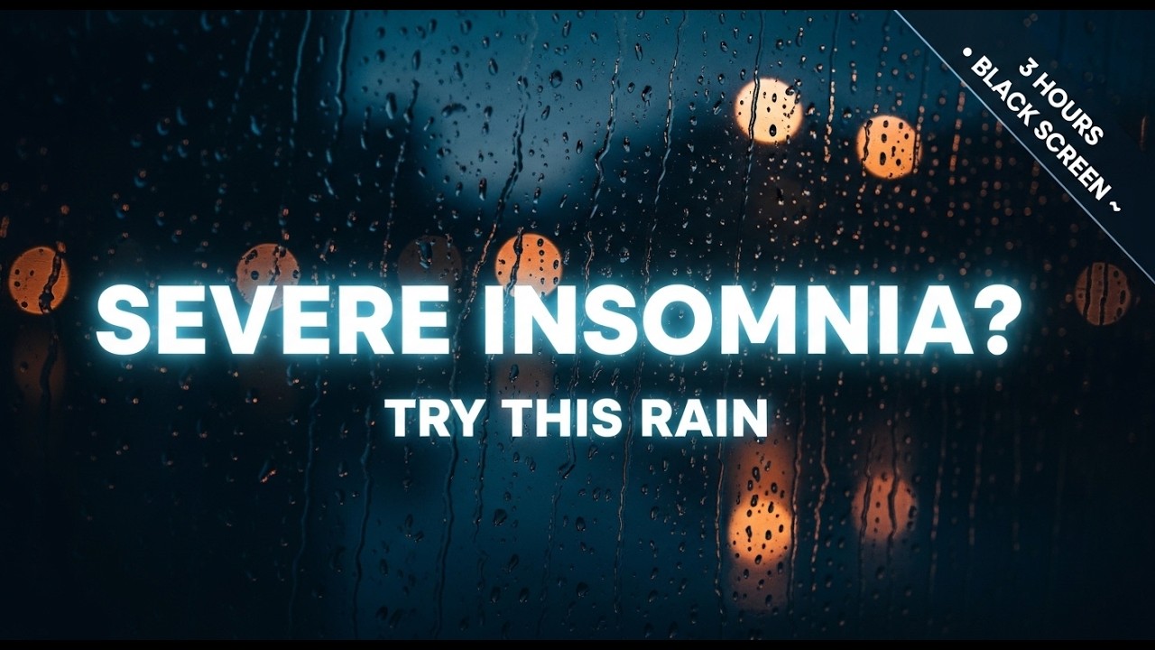 Night Rain on Window for Severe Insomnia