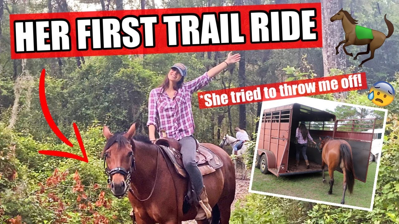 FIRST TRAIL RIDE ON MY HORSE! *She tried to throw me off | Starting Brandy Pt.8