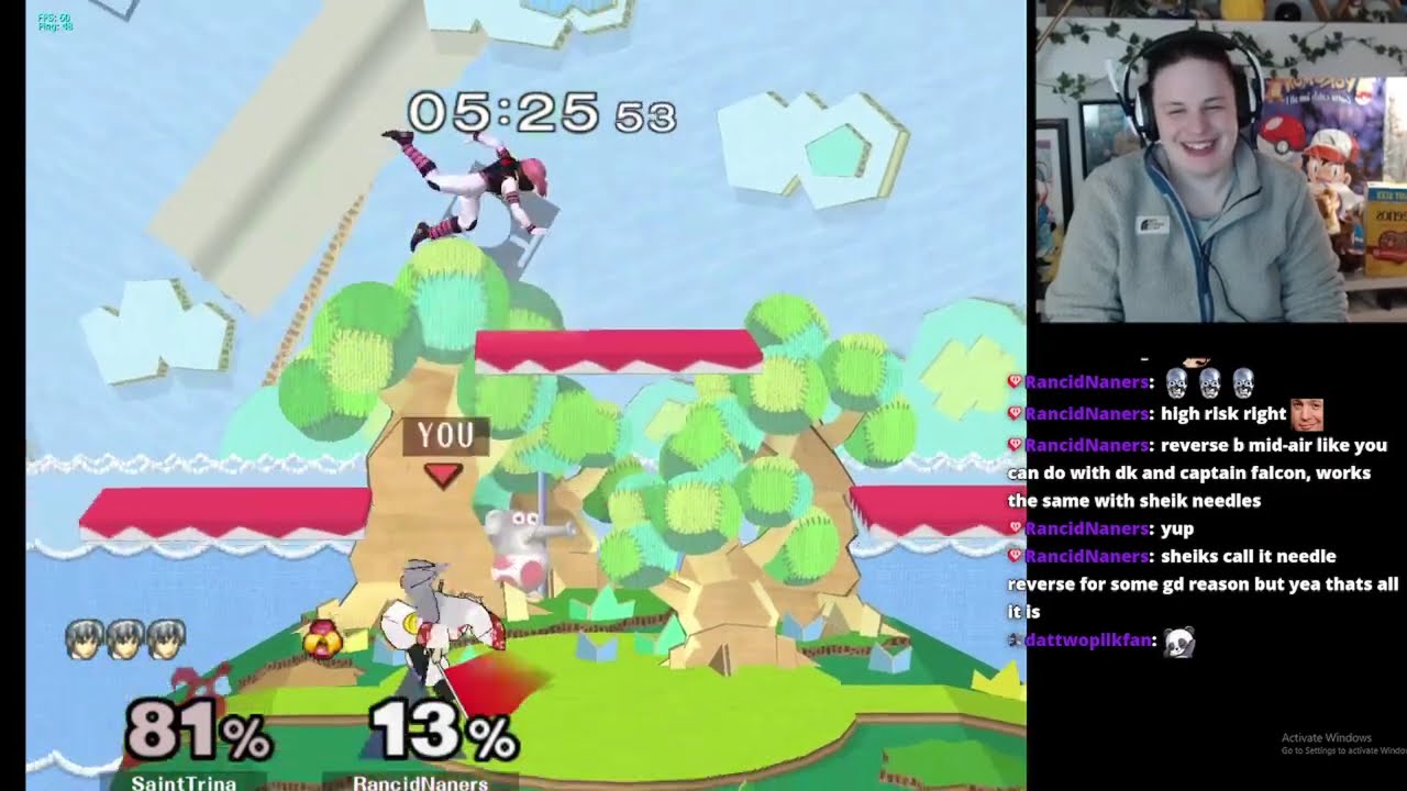Trina SLICES Through Her Rival and Trains HARD | Super Smash Brothers Melee feat. RancidNaners