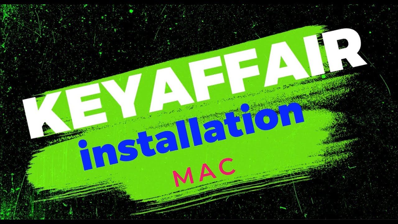 Audiolounge KEYAFFAIR Installer Help Video Mac