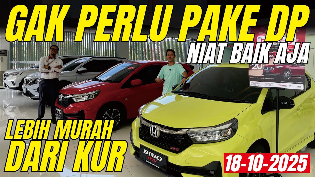 FIX LEBIH MURAH DARI KUR! 35x Tanpa Bunga & Margin Honda Brio, HR-V & WR-V Cuci Gudang