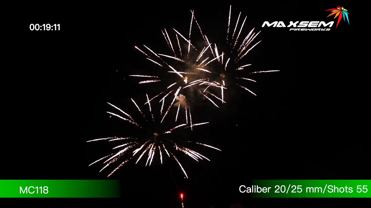Maxsem Fireworks МС118 Free Wind (0.8'' 1'' 55shots) #fyp #fireworks #Tonglefireworks