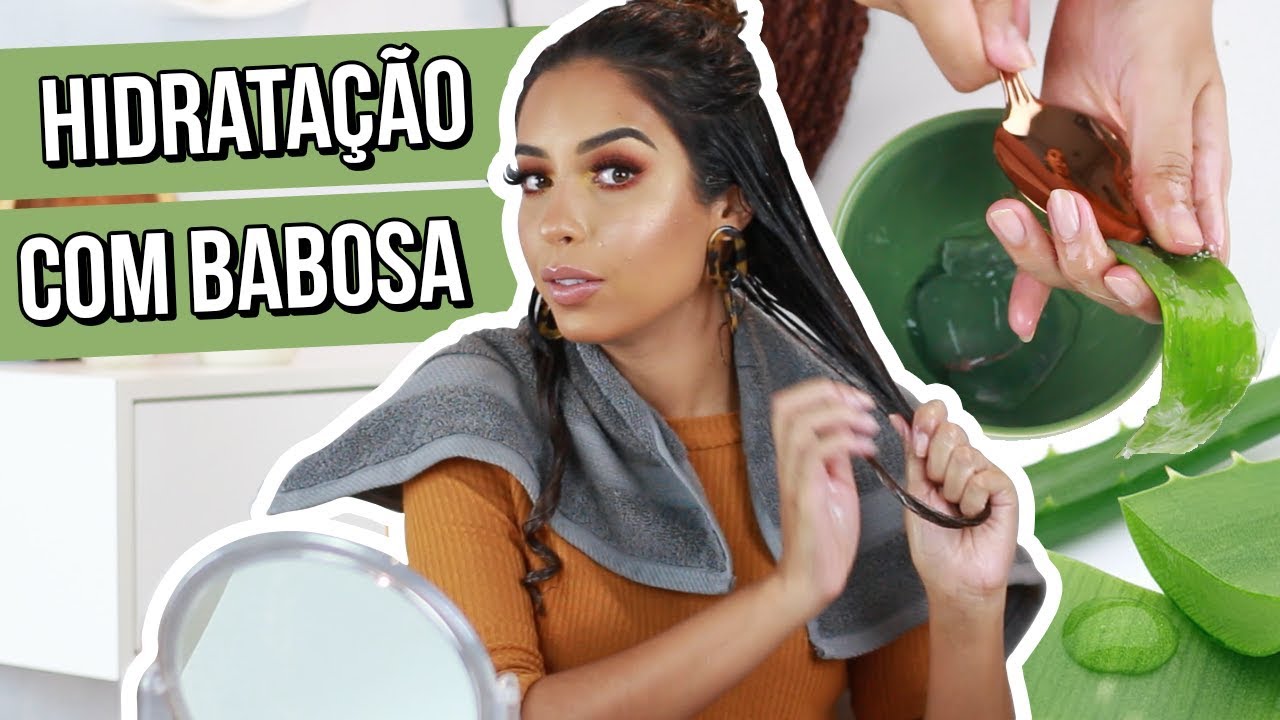A MELHOR HIDRATAÇÃO PRA CABELO CACHEADO | TESTEI A HIDRATAÇÃO CASEIRA COM BABOSA - PEGA A RECEITA