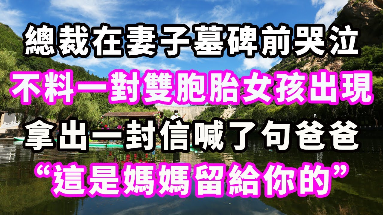 【全文完結】總裁在妻子墓碑前哭泣，不料一對雙胞胎女孩出現，拿出一封信喊了句爸爸：“這是媽媽留給你的！”#爽文#大女主#現實情感#家庭