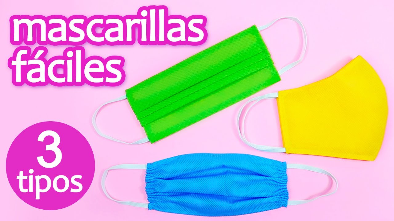 COMO HACER MASCARILLAS DE TELA FACIL Tapabocas Cubrebocas Barbijos