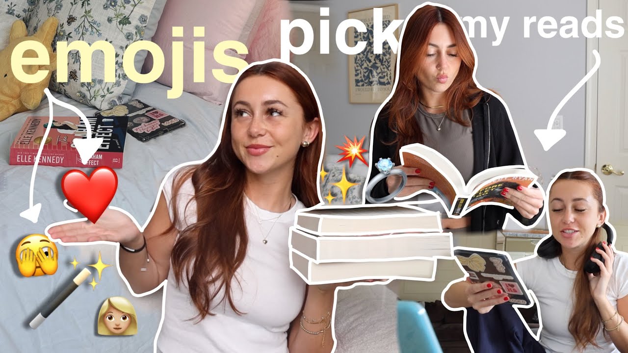 emojis pick the books i read 😎💫🪄 *reading vlog*