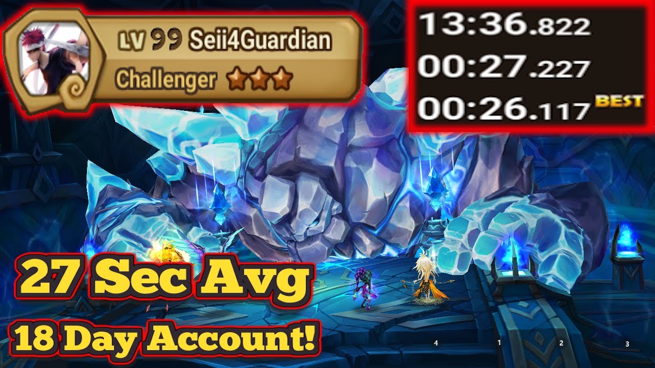 27Sec Average Giants Abyss Hard On a F2P 18 Day Old Account!?!? - Summoners War