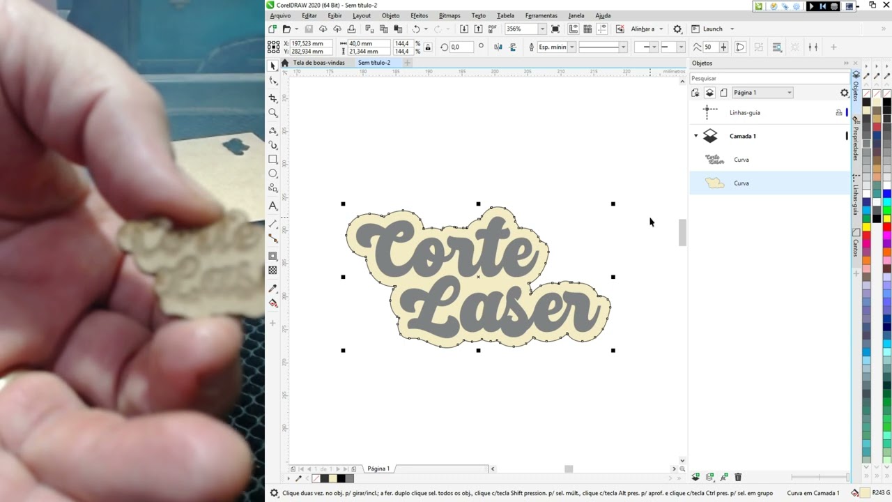 Corte Não Bate Com Gravação / Config PLT / Aplicando Margem de Trabalho na Maquina Laser CorelLaser