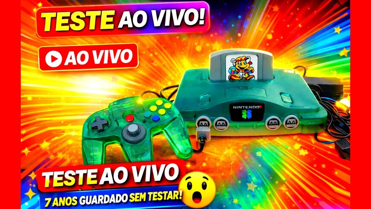 ABANDONADO POR 7 ANOS… 😳 HOJE EU VOU LIGAR ESSE NINTENDO 64 DO JUNK DO JAPÃO AO VIVO! 💥🔥