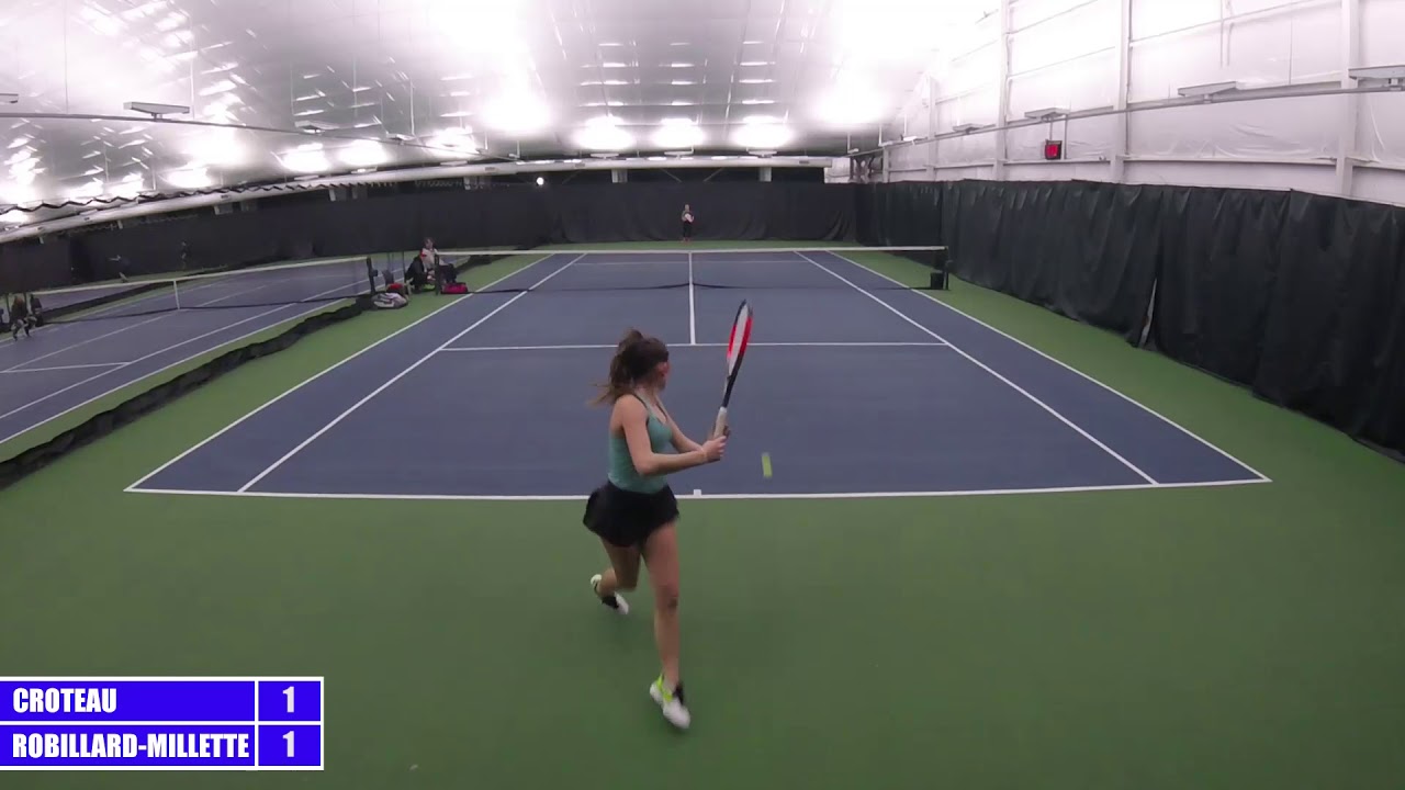 Charlie C Tennis College Video 2020  Match VS Charlotte Robillard Millette