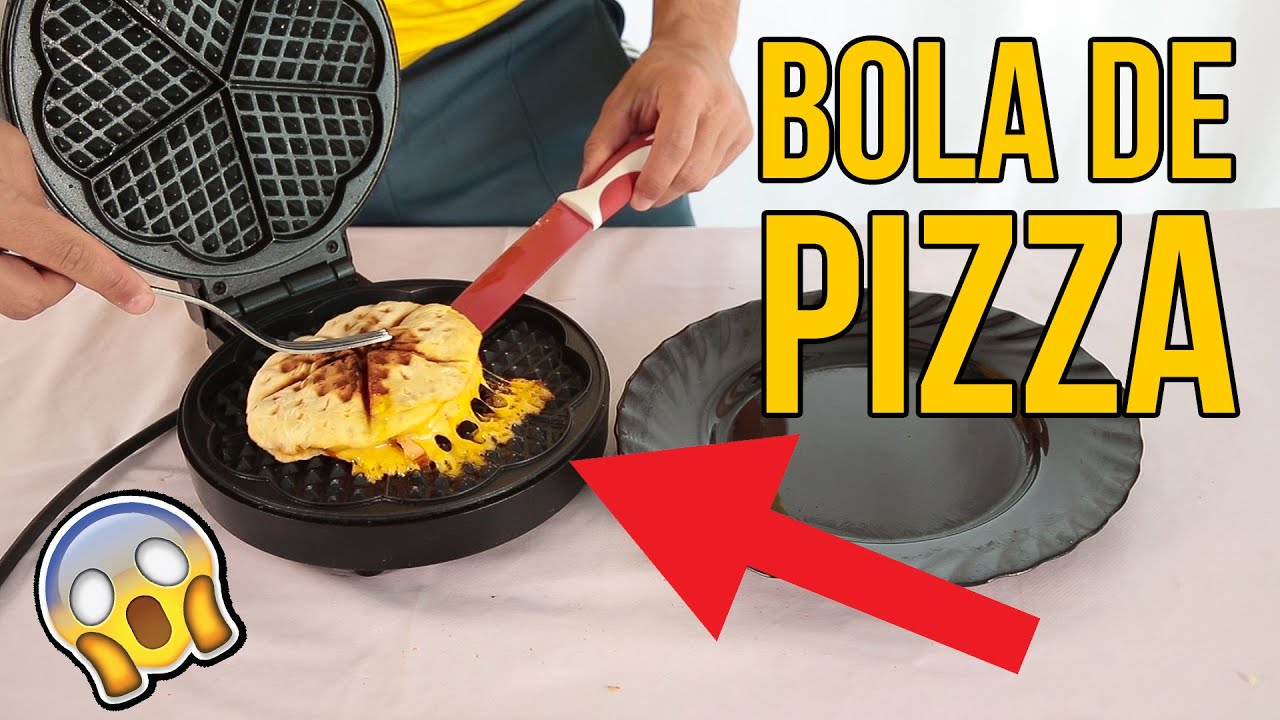 HACEMOS UNA BOLA DE PIZZA EN UNA GOFRERA
