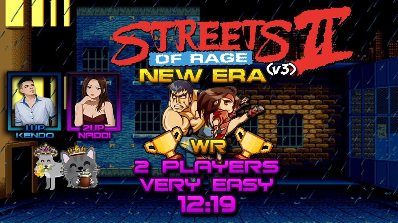 Streets of Rage 2 : New Era (v3) - WR - 2 Players - Very Easy - 12:19.90 | With @naddiwolf 🐺👑