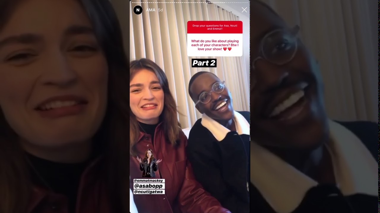Sex Education Cast Q&A (via IG Stories @netflixisajoke)