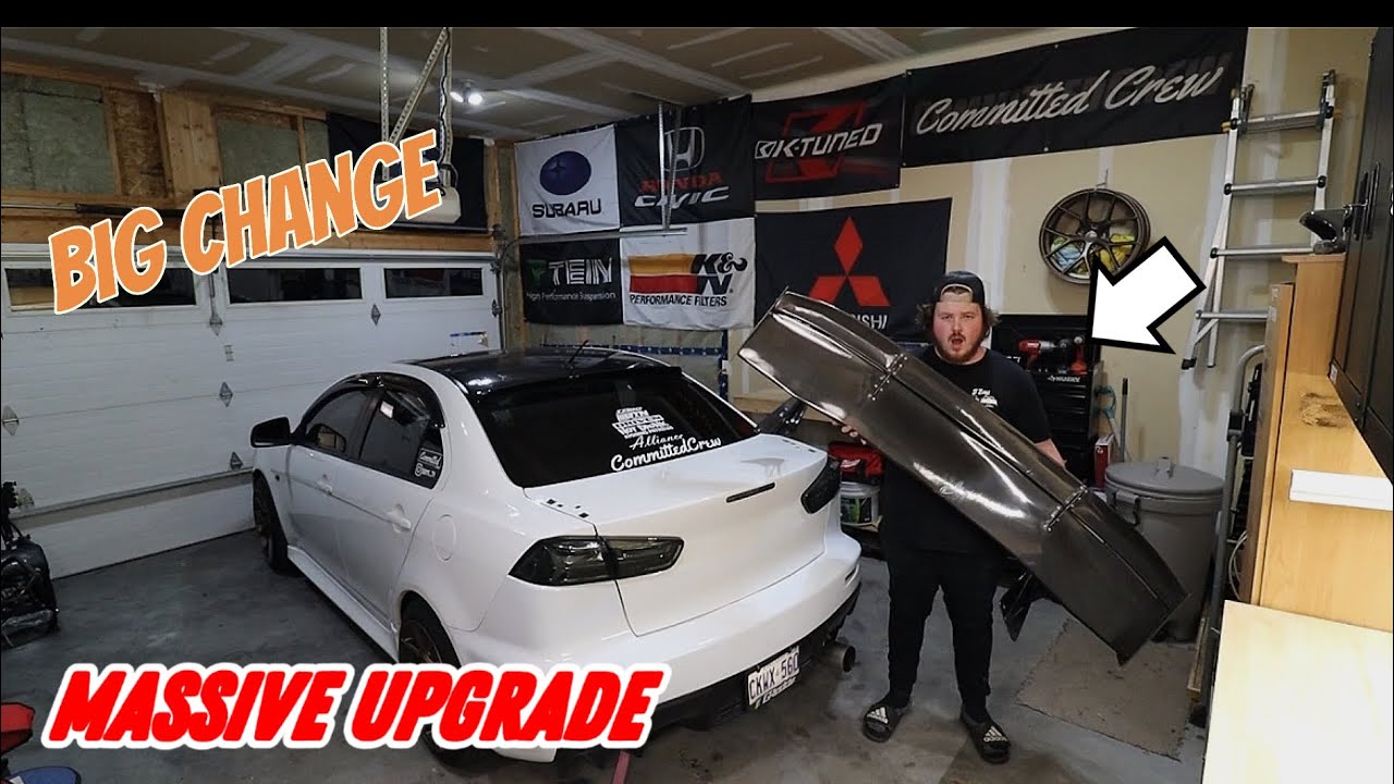 Installing A Big Evo x Wing On Mitsubishi Lancer