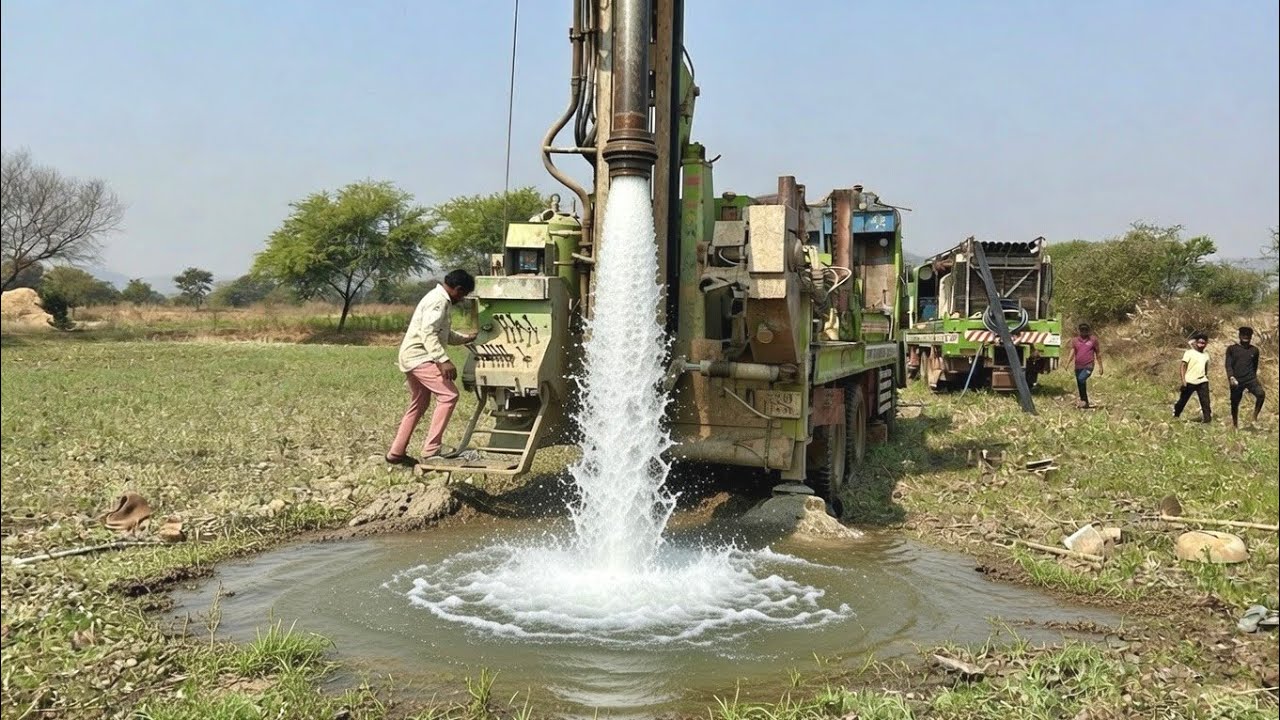 Borewell Drilling - 3 Hp Motor 200 Feet Deep boring With Coconut water checking Method | Borewells