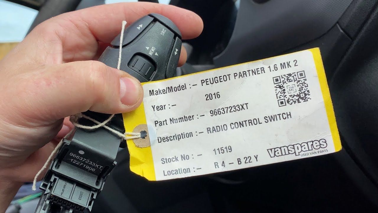 Рычаг управления радиоприемником Peugeot Partner | б/у деталь на EBAY 😡