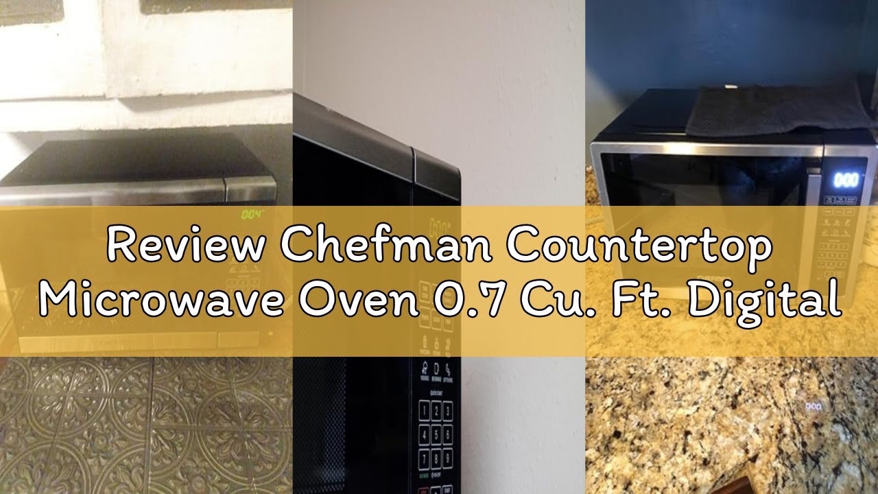 Review Chefman Countertop Microwave Oven 0.7 Cu. Ft. Digital Stainless Steel Microwave 700 Watts wit