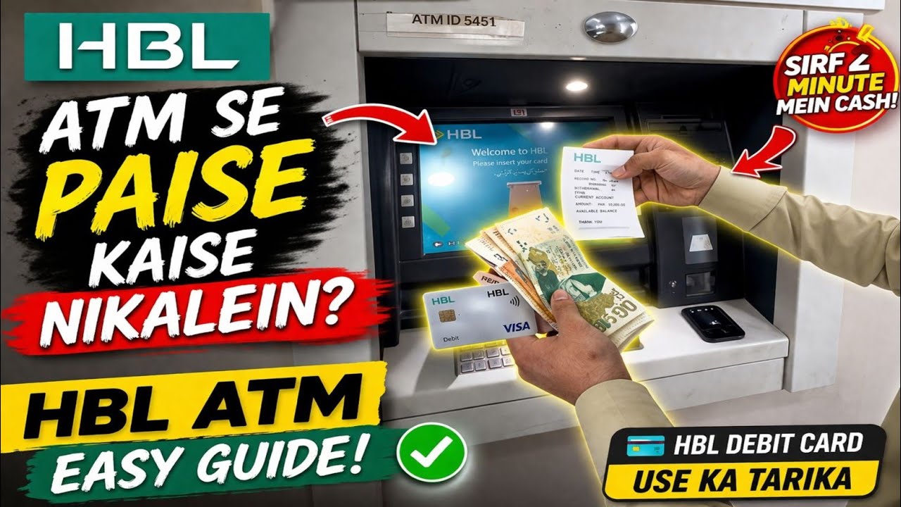 Как использовать дебетовую карту HBL в банкомате HBL? (Пошаговое руководство 2026 г.)