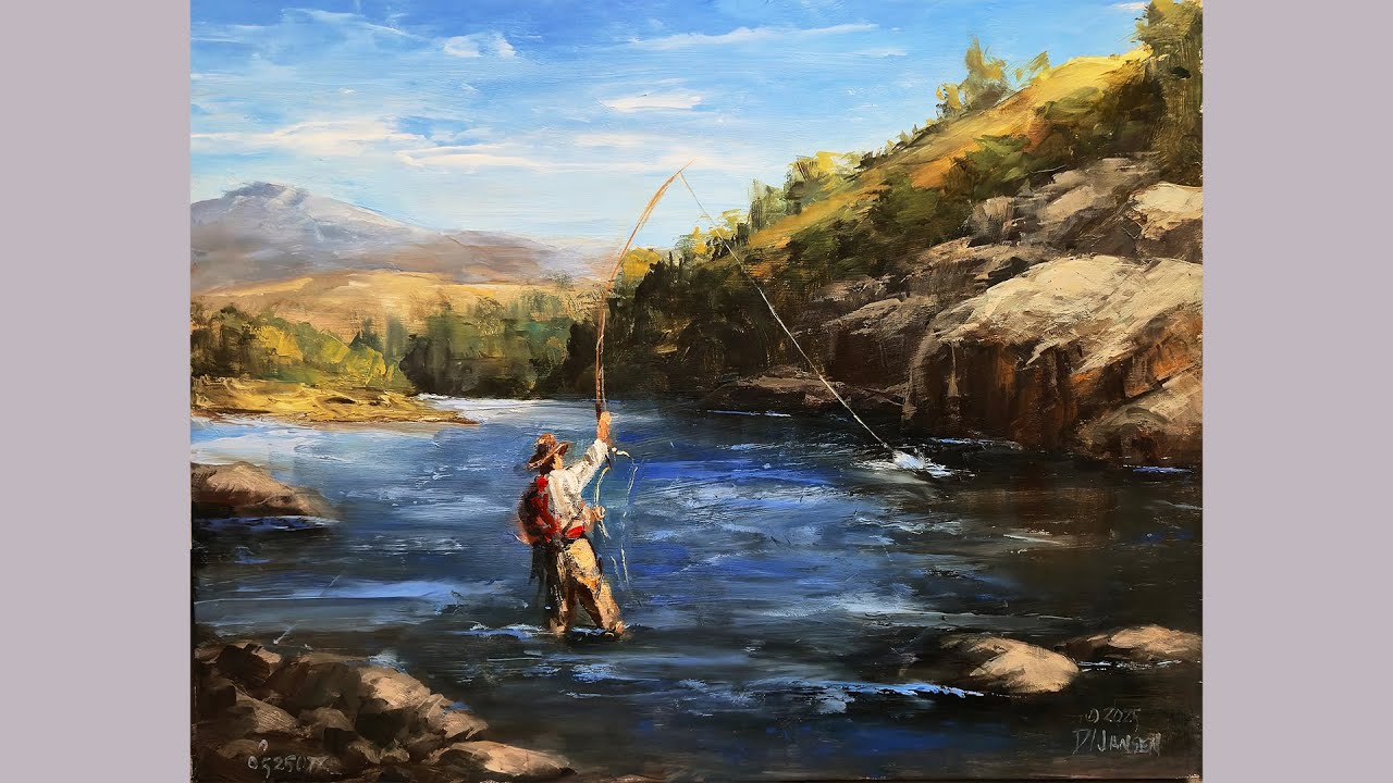 Fish On  Mastering Acrylic Landscape Techniques