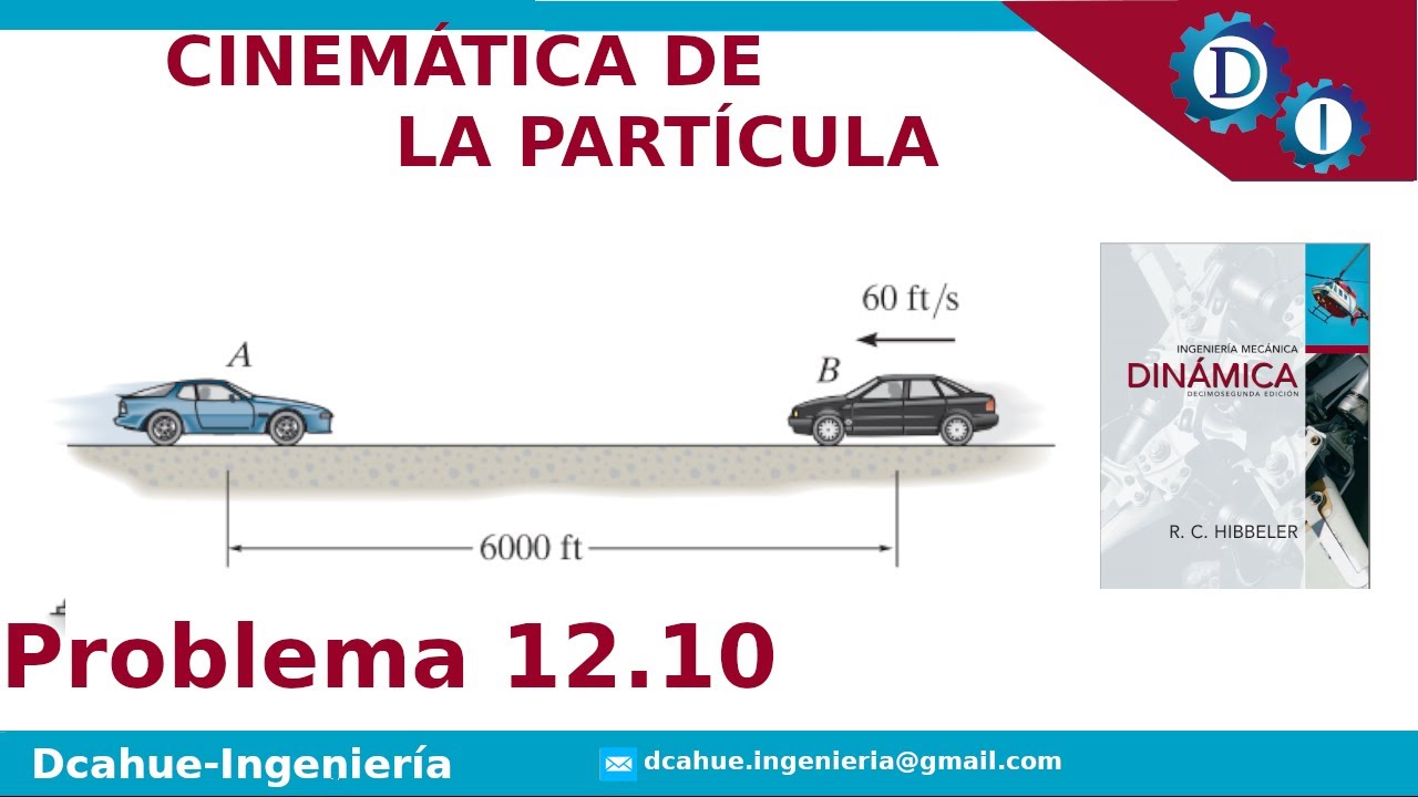 CINEMÁTICA DE LA PARTÍCULA | MOVIMIENTO UNIFORMEMENTE ACELERADO | HIBBELER  PROBLEMA 12.10