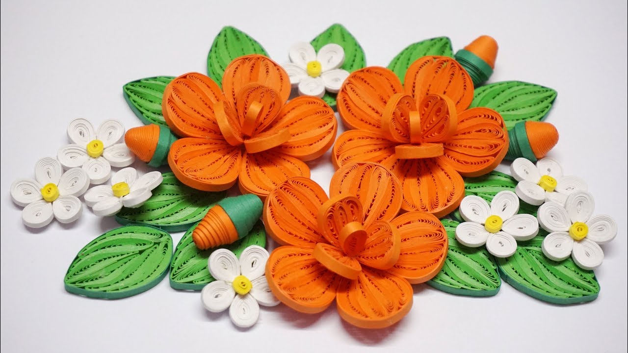 Quilling Flower V10 Tutorial | DIY Paper Flower Tutorial Handmade Decoration