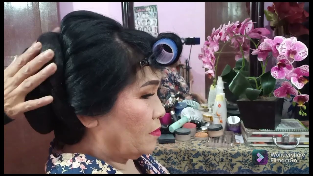 model sanggul ibu ny pengantin ke kinian  tutorial make up bunda asih
