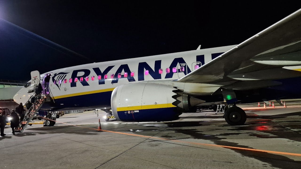 London Stansted Airport to Barcelona Spain on Ryanair flight