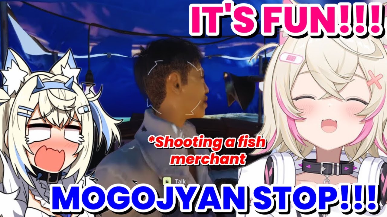 Fuwawa genuinely scared by Mococo's violence [Hololive/FuwaMoco]