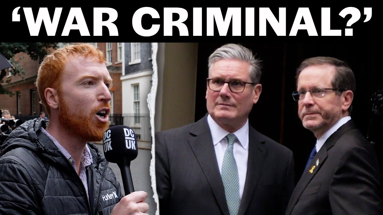 We asked Israel's president if he's a war criminal in front of Starmer