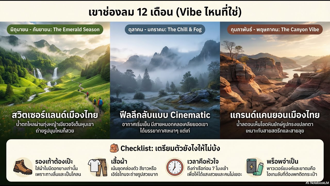 เขาช่องลม  หนึ่งปี หลายบรรยากาศ