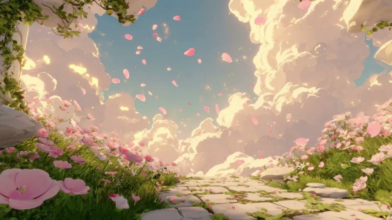 Celestial Blossom Archway | Soft Fantasy Lofi for Study & Focus (1 Hour)