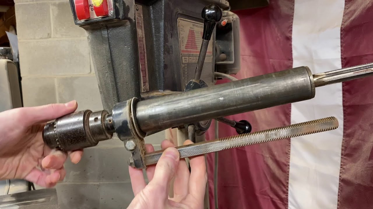 Drill Press Spindle and Chuck Disassembly