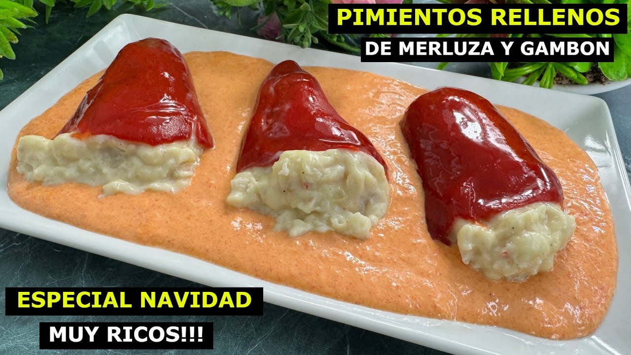 ¡Sorprende a tu familia con estos pimientos rellenos! 😍 Especial Navidad