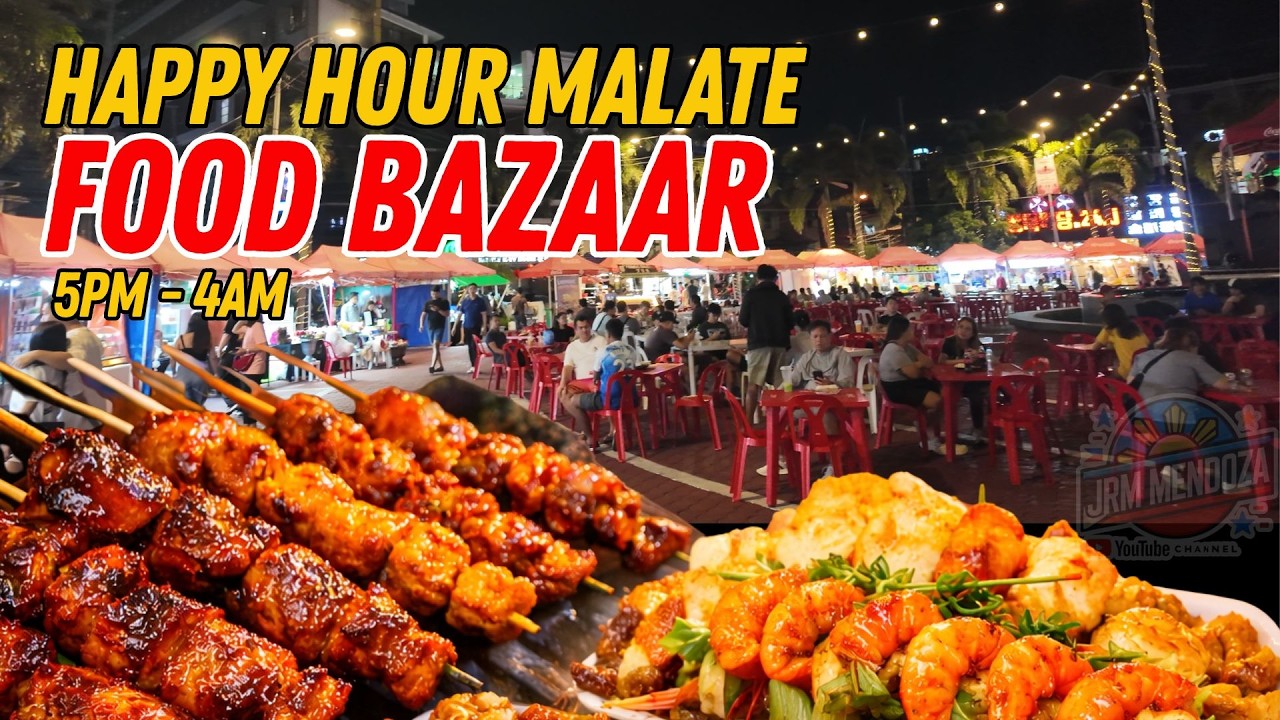 [4K] HAPPY HOUR MALATE MANILA FOOD BAZAAR 2026 | Trending Street Food in Malate Manila!