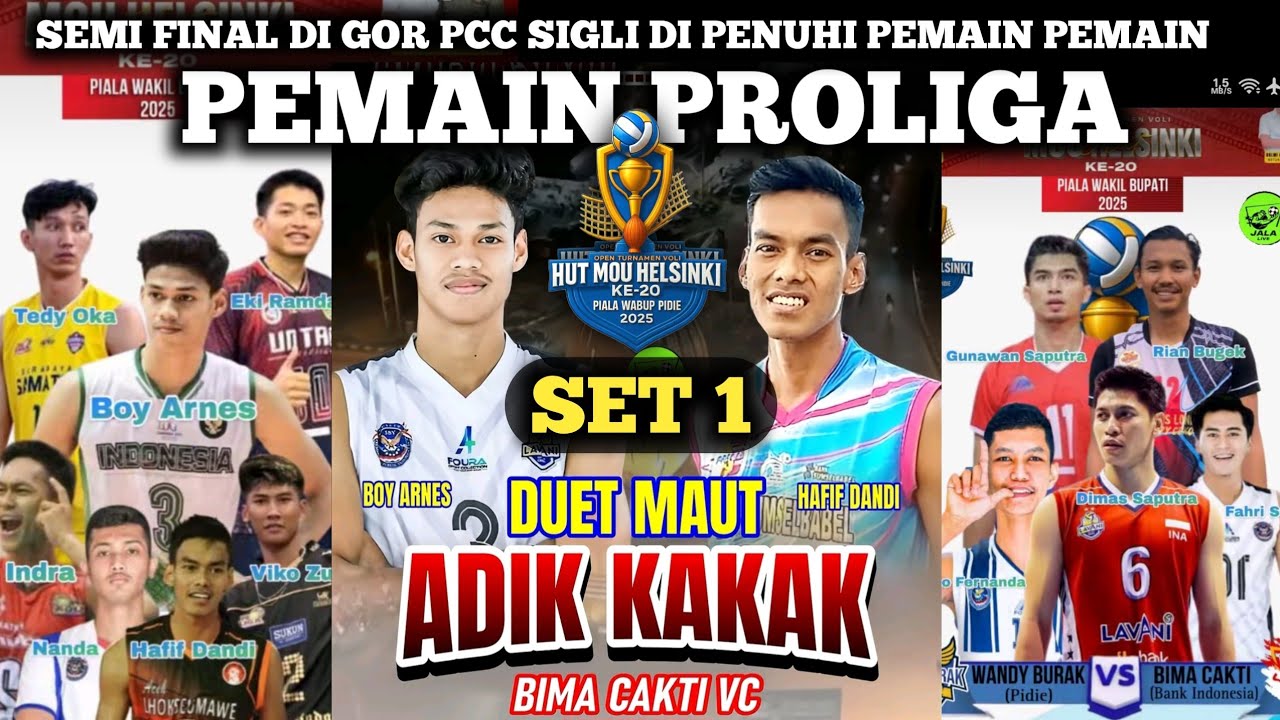 BOY ARNEZ VOLI & HAFIF DANDI 🔥 BIMA CAKTI VC BANK INDONESIA VS WANDI BURAK VC - GOR PCC SIGLI 2025 