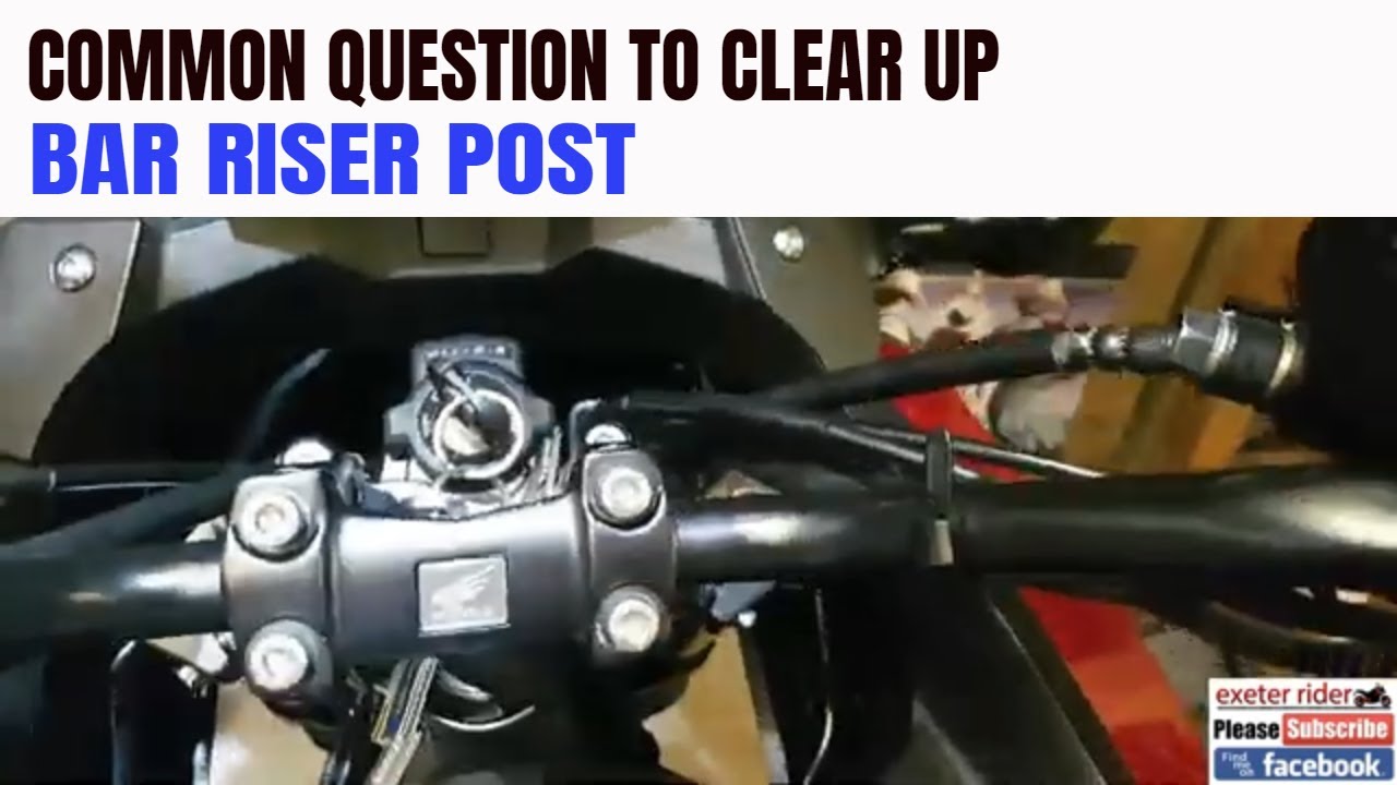 UPDATE!  | Common question asked on the bar riser post |