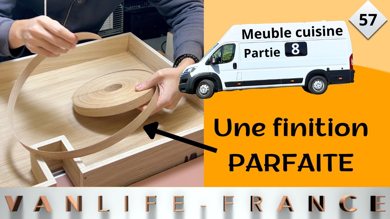 57 Van aménagé - Astuces de fabrication avec des tiroirs secrets et une finition élégante en chêne!