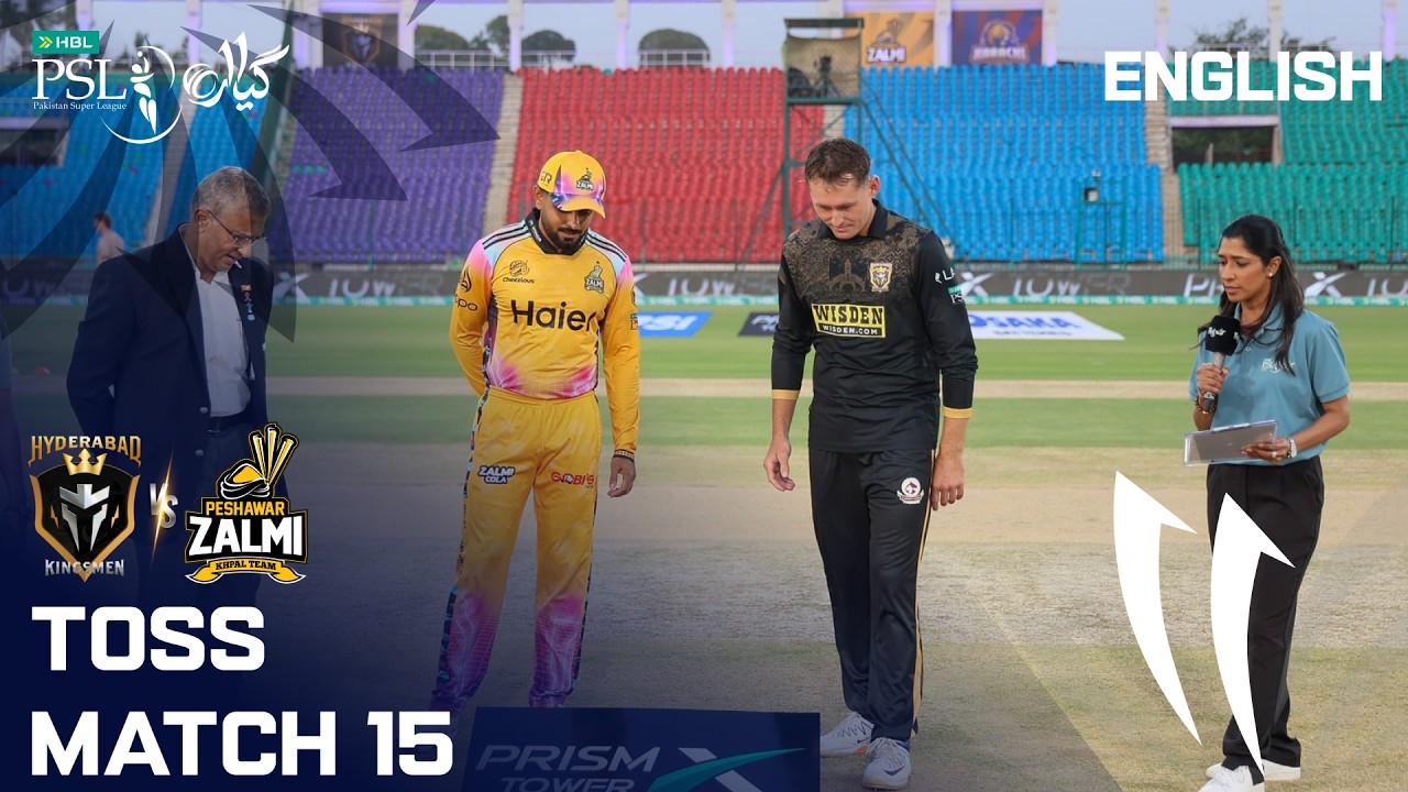 Toss | Hyderabad Kingsmen vs Peshawar Zalmi | English | Match 15 | HBL PSL 11 | MZB1K