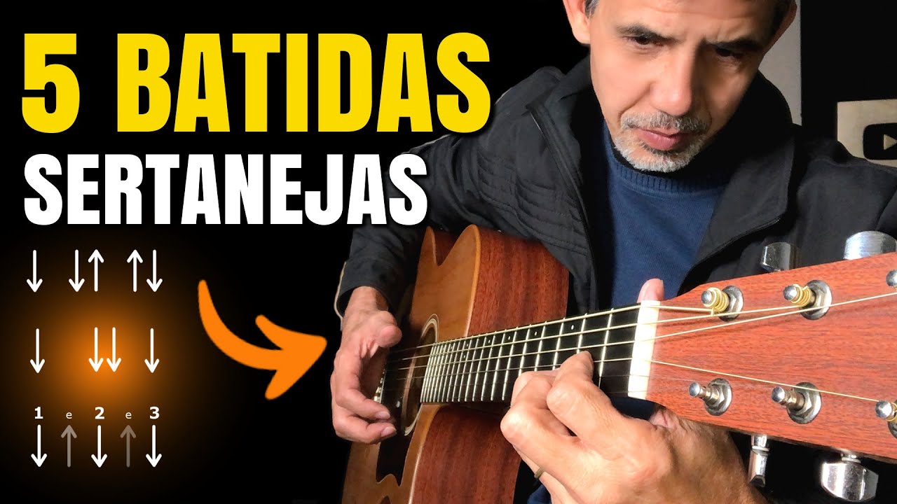 Como tocar as 5 BATIDAS SERTANEJAS mais usadas - Prof. Sidimar Antunes