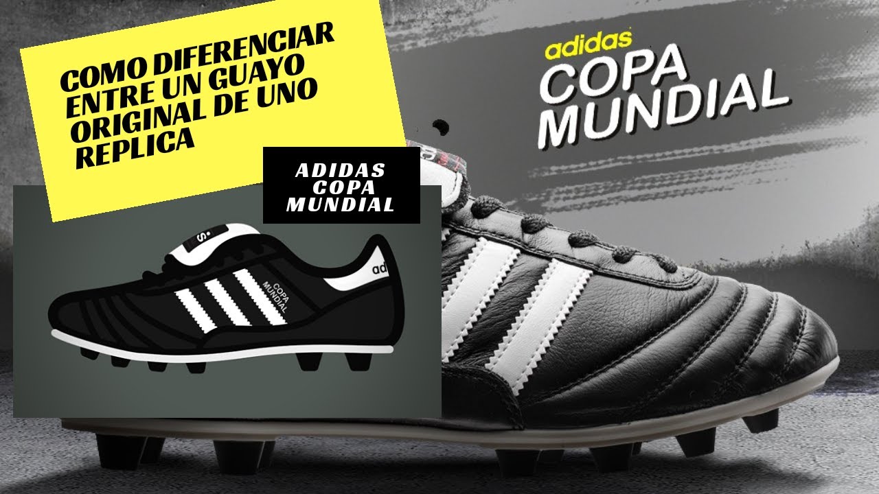 Como diferenciar un guayo Adidas Copa Mundial original a uno réplica con algunos aspectos generales.