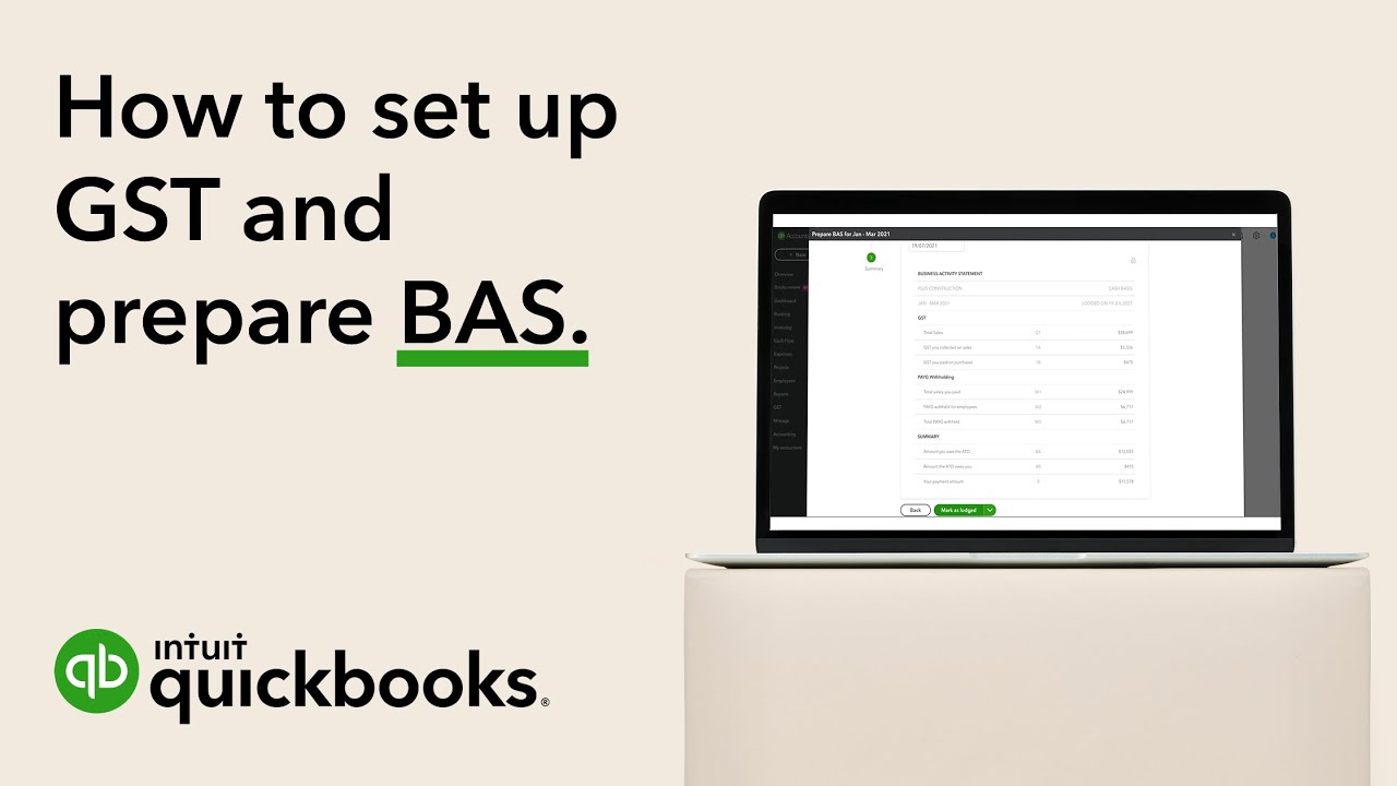 How to set up GST and prepare BAS in QuickBooks