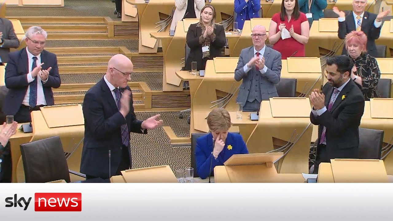 Sturgeon speaks of 'profound honour' of being first minister in final speech