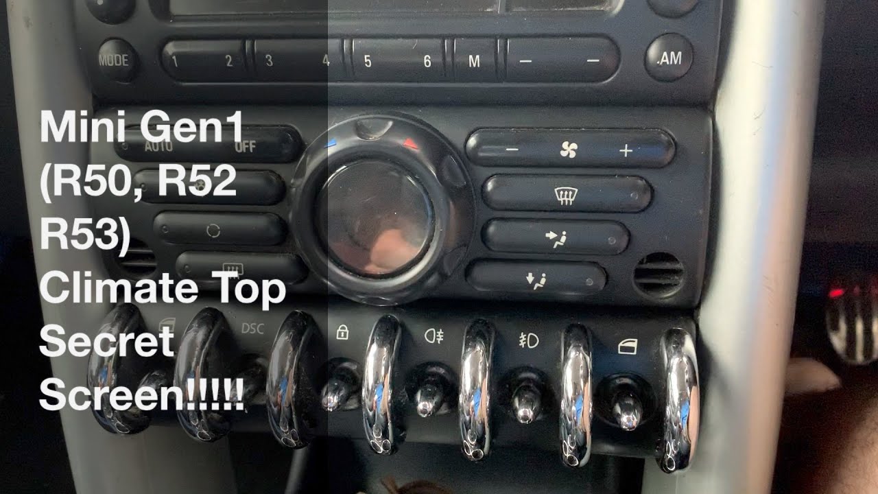 Mini Cooper Climate Top Secret Screen!!!!