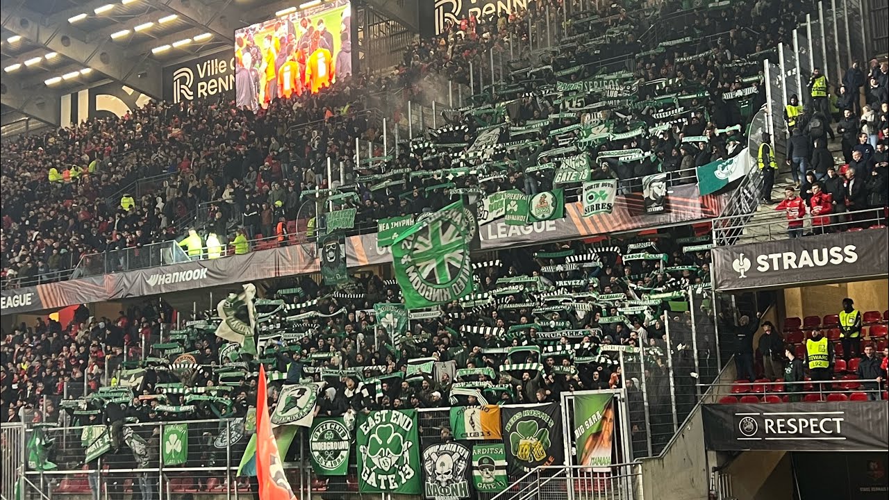 ΧΟΡΤΟ ΜΑΓΙΚΟ Rennes-Panathinaikos (Roahzon Park)