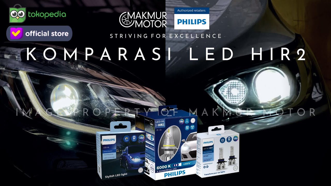 PHILIPS LED - Komparasi LED HIR2 untuk Mobilio - Brio RS dan Yaris Lele