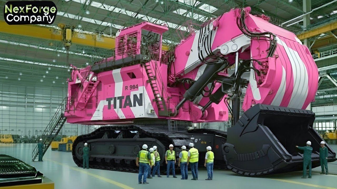 How the World’s Giant R-9800 Pink Titan Excavator Is Manufactured | Extreme Mega Machines