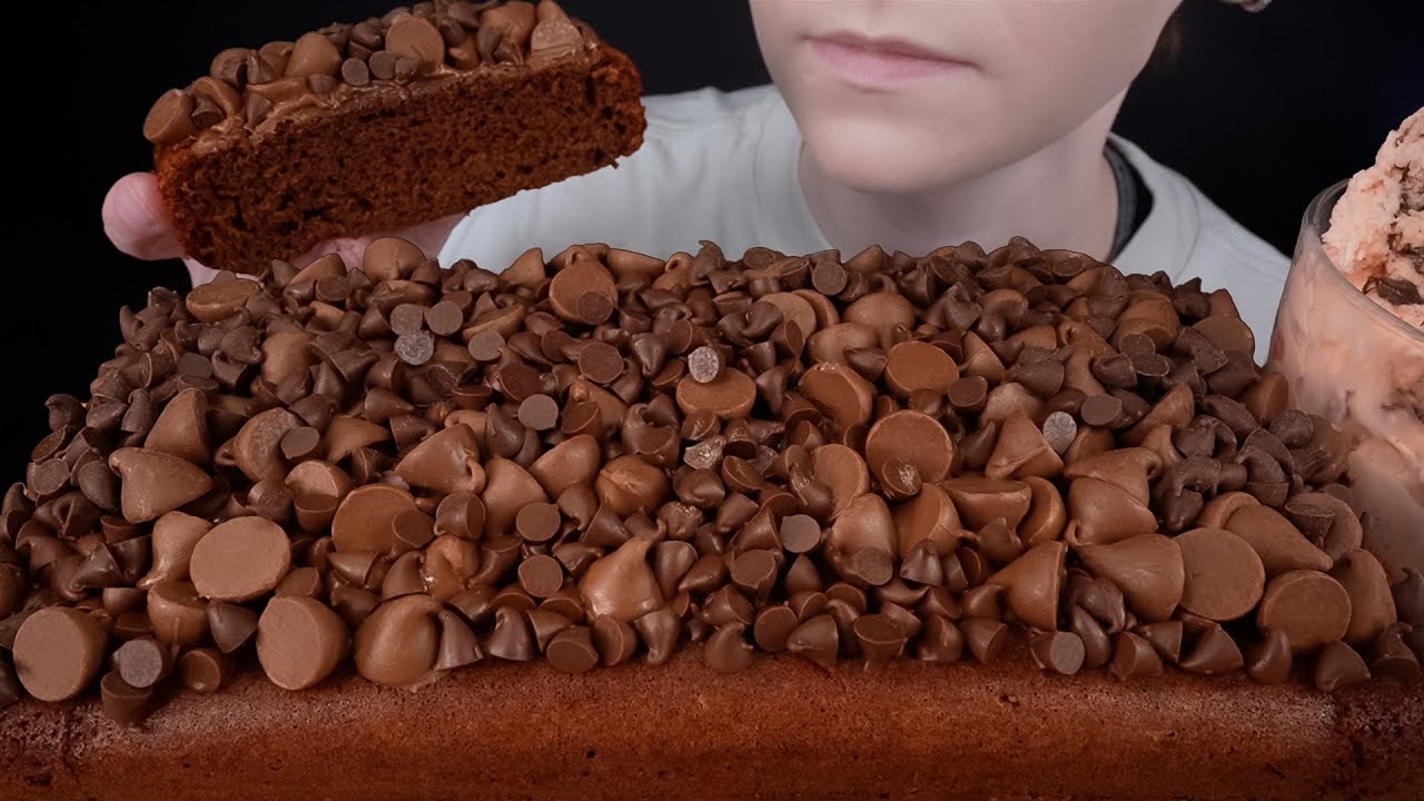 ASMR Homemade Chocolate Cake & Ice Cream Dessert Mukbang | Eating Sounds 먹방