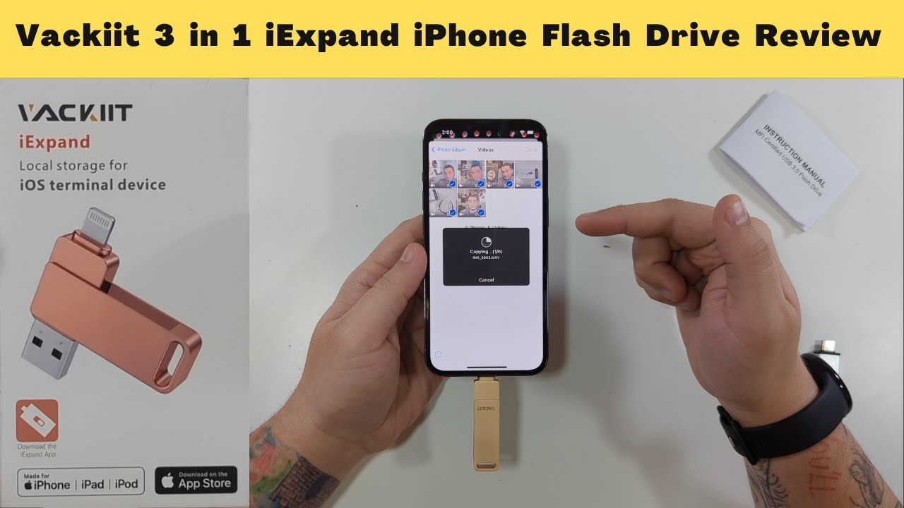 Vackiit 3 in 1 iExpand iPhone Flash Drive Review