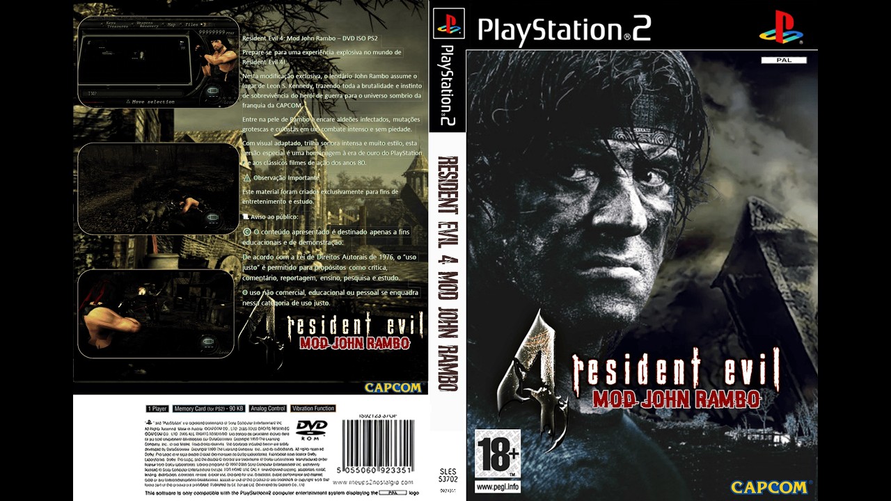 Resident Evil 4 Mod Rambo &ndash; PS2 | Brutal  Gameplay